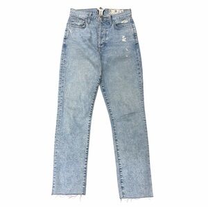 Siwy Back Zipper Straight Leg Jeans
